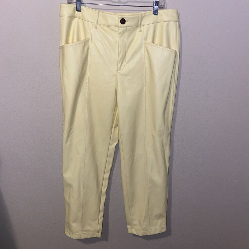 A New Day Women’s Faux Leather Pants Yellow